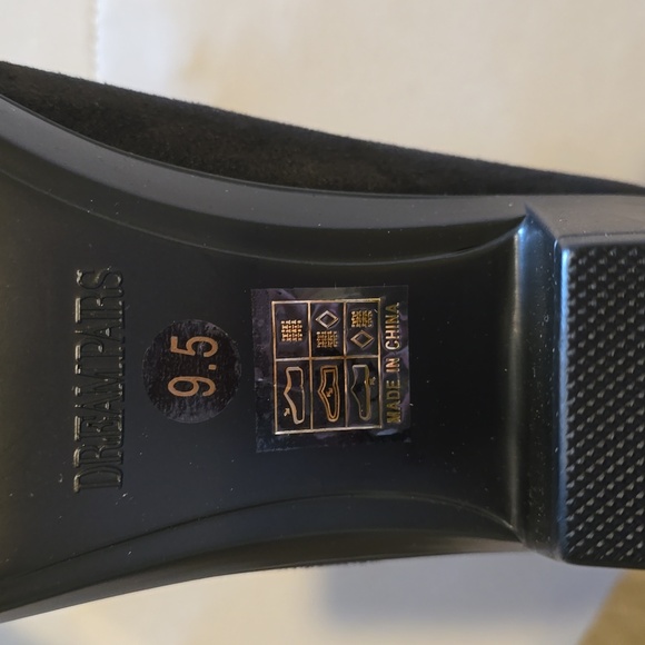 Dream Pairs, Black Suede, Heeled Loafer, Size 9.5 - Picture 2 of 5